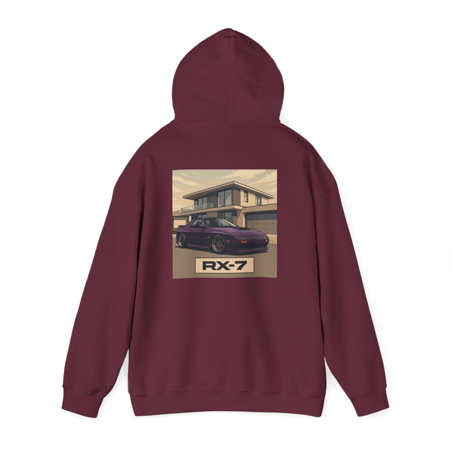 Mazda RX7 Car Enthusiast Hoodie, Streetwear Pullover, Minimalistic Sweatshirt, Unisex Hooded Jumper, Automotive Clothing