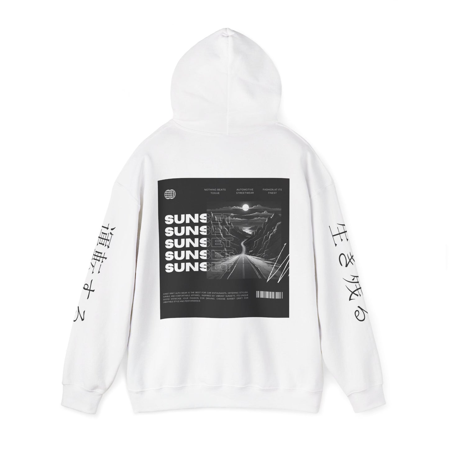 Monotone Canyon Road Car Enthusiast Hoodie Sweatshirt, Pullover Sweater Gift for Drivers, Scenic Highway Apparel, Desert Landscape Jumper,