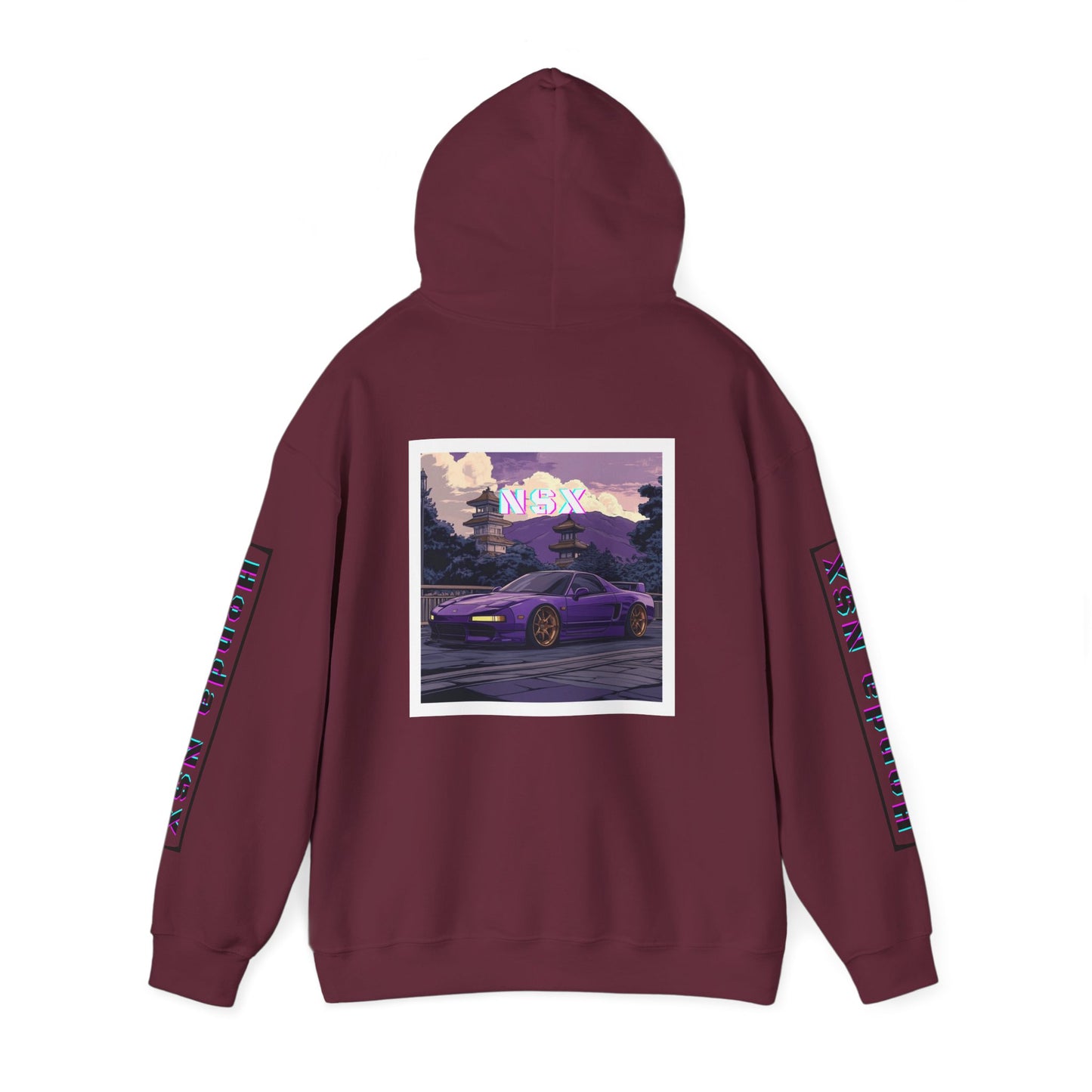 Honda NSX Hoodie - Bright Vibrant Colors, Car Enthusiast Sweatshirt, Unisex Jumper, Vehicle Lover Gift, Automotive Apparel