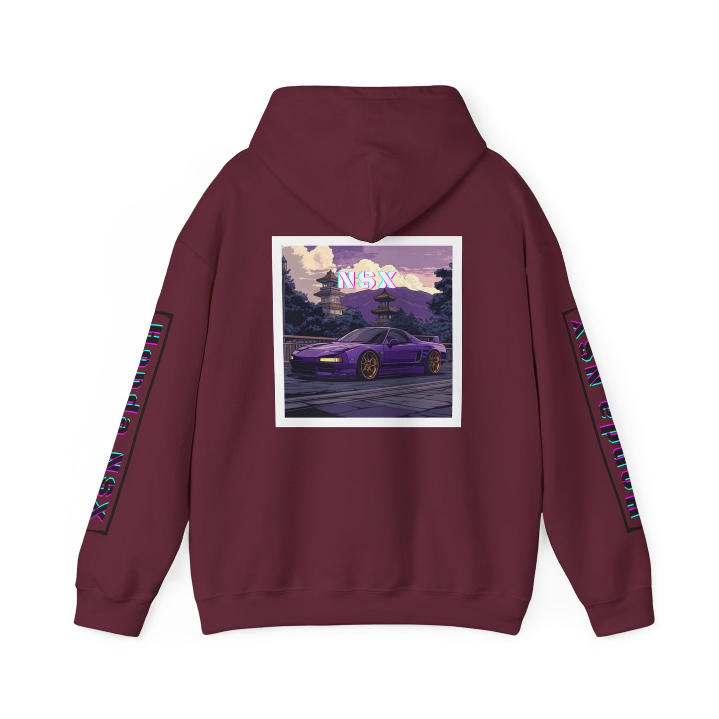Honda NSX Hoodie - Bright Vibrant Colors, Car Enthusiast Sweatshirt, Unisex Jumper, Vehicle Lover Gift, Automotive Apparel