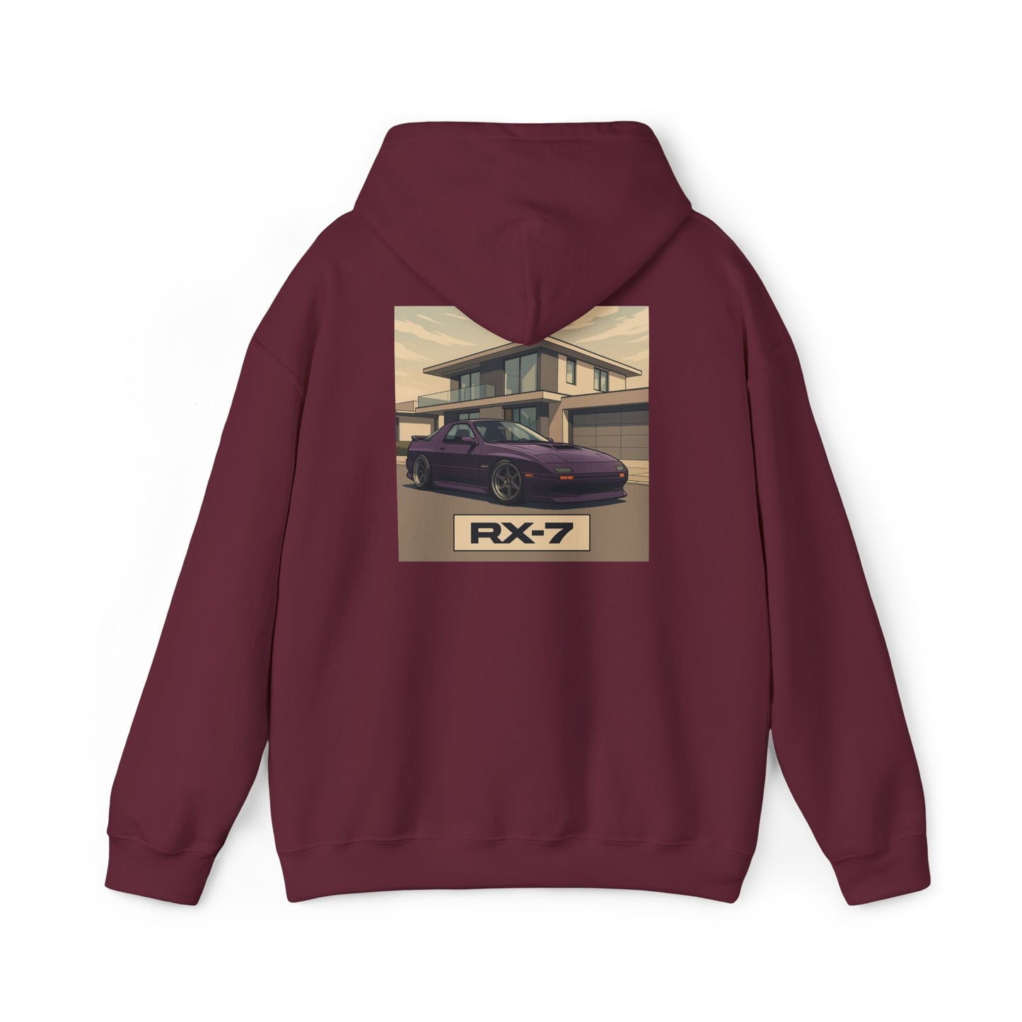 Mazda RX7 Car Enthusiast Hoodie, Streetwear Pullover, Minimalistic Sweatshirt, Unisex Hooded Jumper, Automotive Clothing