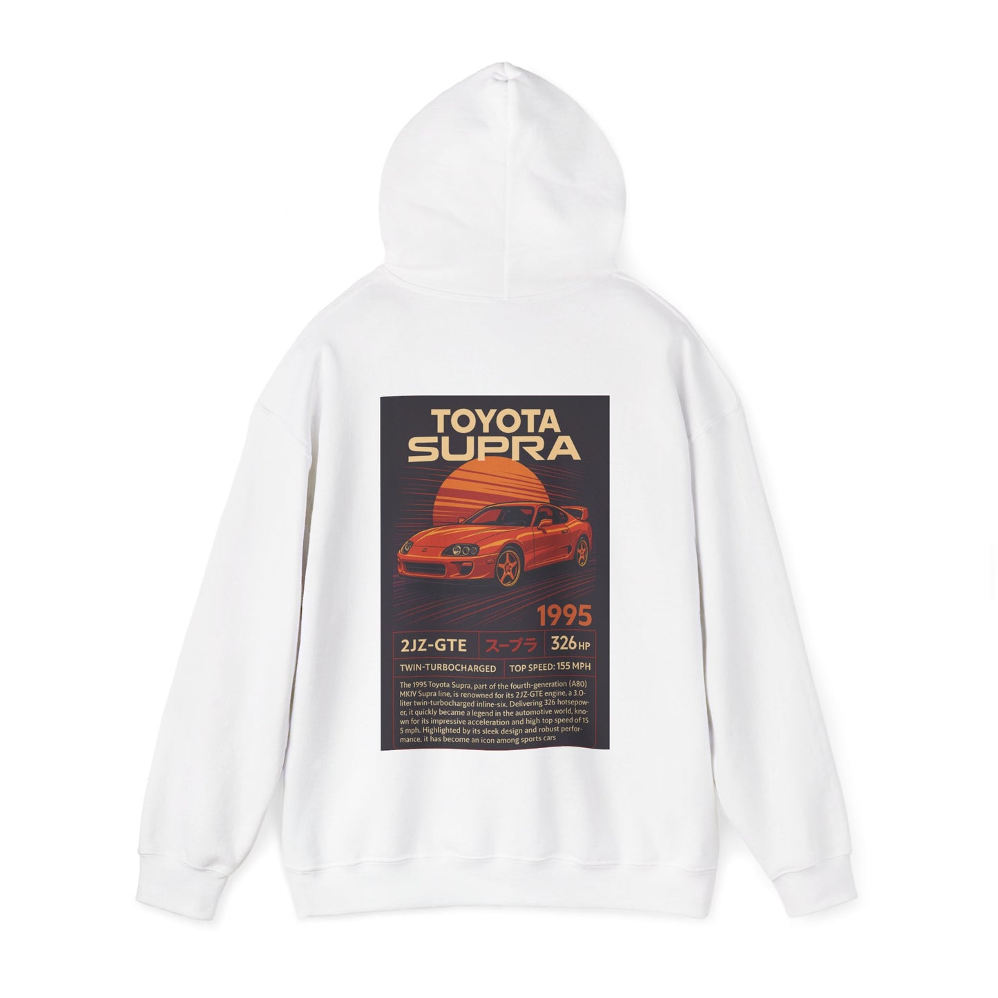 Toyota Supra Car Enthusiast Hoodie Sweatshirt, Pullover Sweater Gift for Drivers, Scenic Highway Apparel, Desert Landscape Jumper,