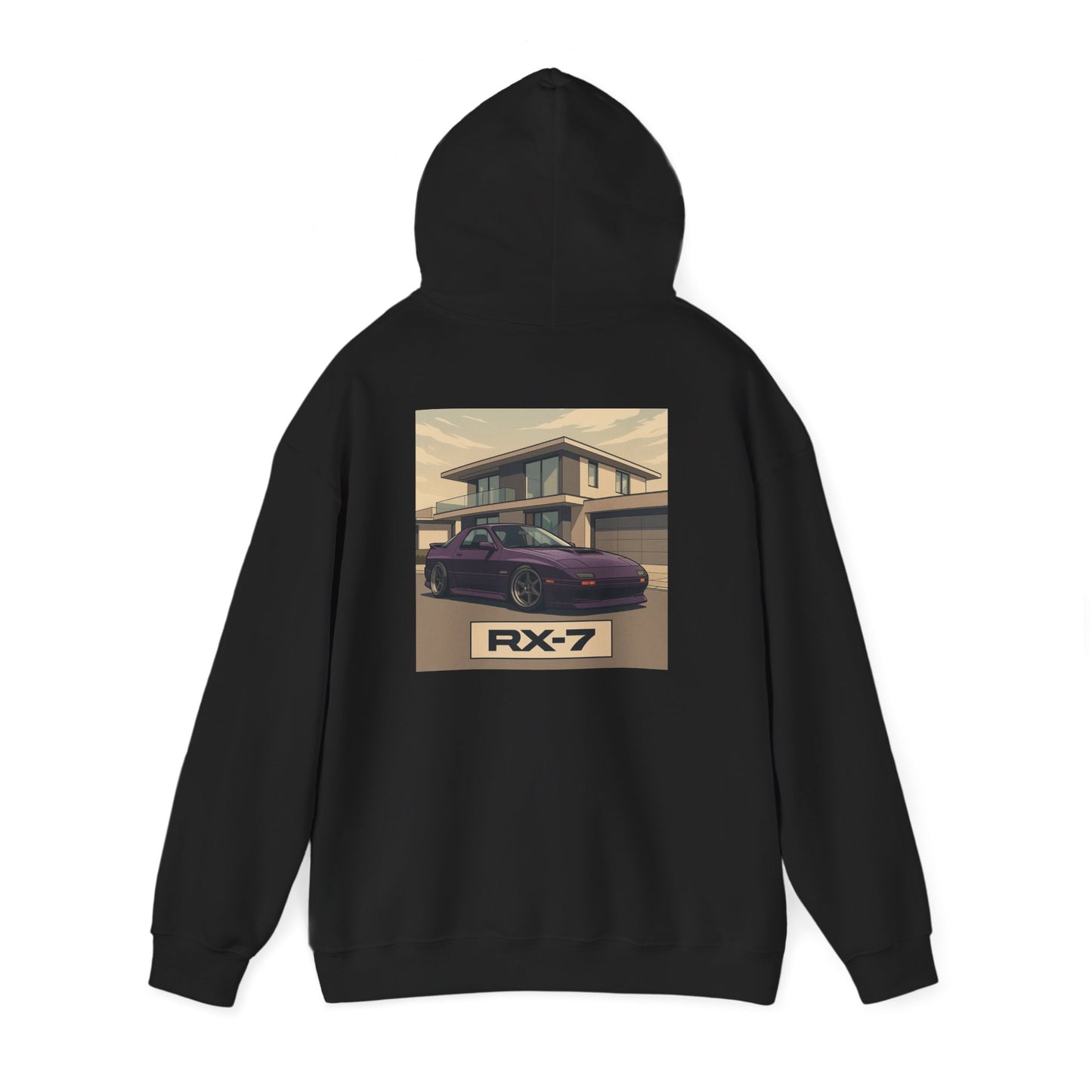 Mazda RX7 Car Enthusiast Hoodie, Streetwear Pullover, Minimalistic Sweatshirt, Unisex Hooded Jumper, Automotive Clothing