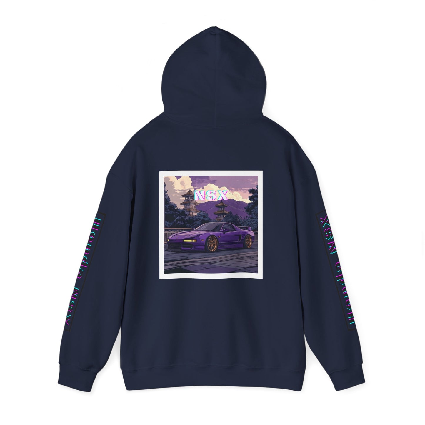 Honda NSX Hoodie - Bright Vibrant Colors, Car Enthusiast Sweatshirt, Unisex Jumper, Vehicle Lover Gift, Automotive Apparel