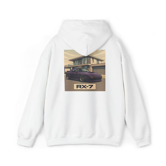 Mazda RX7 Car Enthusiast Hoodie, Streetwear Pullover, Minimalistic Sweatshirt, Unisex Hooded Jumper, Automotive Clothing