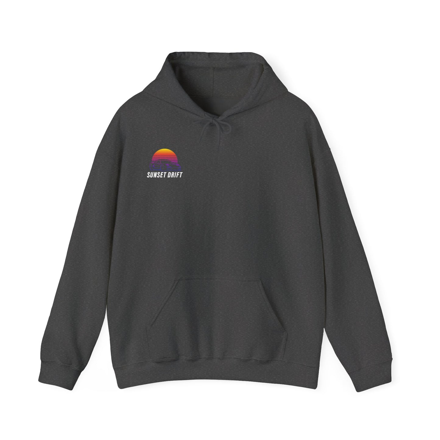 Sunset Drift Rise and Shine 80s Synthwave Unisex Hoodie, Chill Vibe, Retro Aesthetic Jumper, Vintage Style Pullover, Neon Design Top