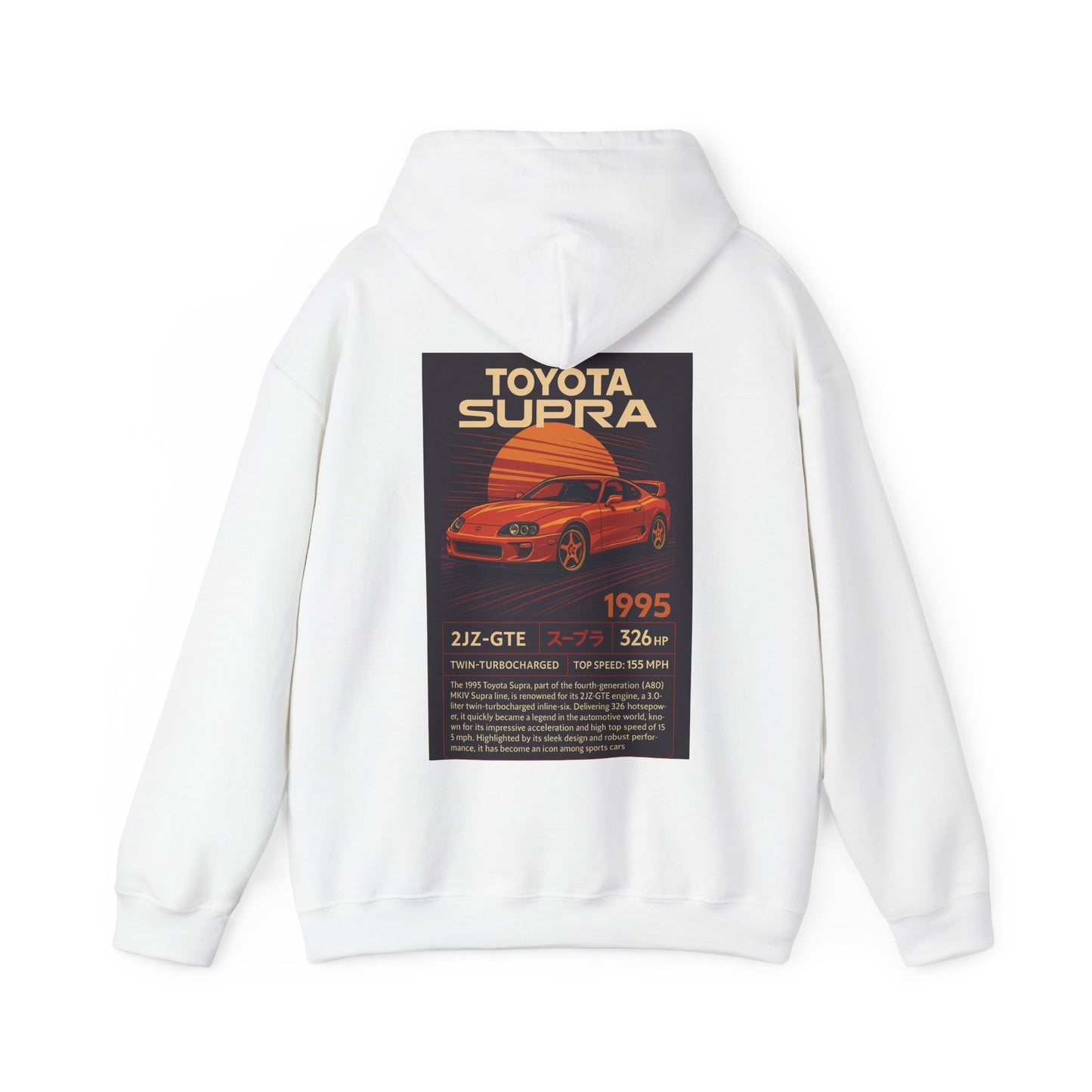 Toyota Supra Car Enthusiast Hoodie Sweatshirt, Pullover Sweater Gift for Drivers, Scenic Highway Apparel, Desert Landscape Jumper,